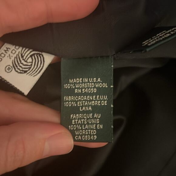 VTG Lauren Ralph Lauren navy blue crest logo academia wool Blazer gold buttons 4 - Picture 5 of 6